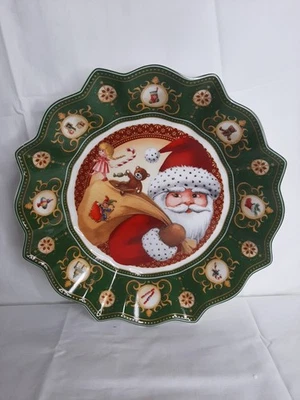 Villeroy & Boch Christmas Santa Toy's Fantasy 9" Candy Dish Serving Bowl - Image 1 of 4