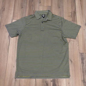 Polo FootJoy uomo grande a righe golf performance elasticizzata leggera usata in ottime condizioni - Foto 1 di 5
