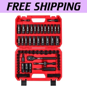 Versatile 3/8" Drive Impact Socket Set - 96-Piece Cr-V Steel Tool Collection - Picture 1 of 11
