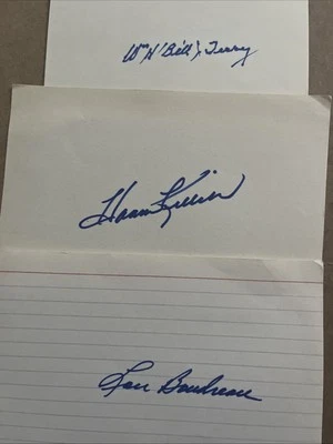 BILL TERRY BOUDREAU HARMON KILLEBREW SIGNED MINT CUTS HOF 500 HR YANKS - Image 1 of 4