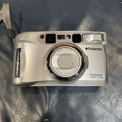 Polaroid PZ2300 AF 35mm Point & Shoot Film Camera Silver Zoom - Image 1 of 4