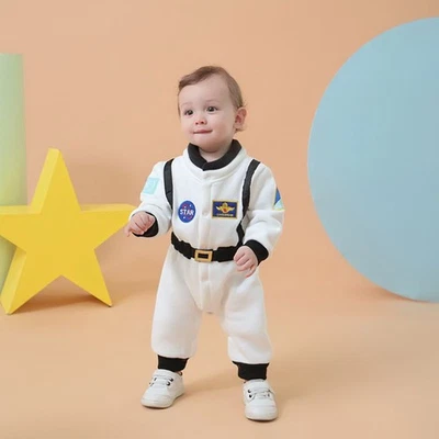 Tuta astronauta bambino ragazzo morbida leggera per cosplay festa Halloween - Immagine 1 di 4