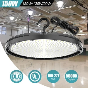 150W/120W/90W LED High Bay Light 0-10V Dimmable for Warehouse Factory Barn Shop - Picture 1 of 11
