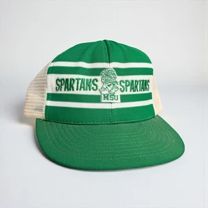 De colección Michigan State Spartans Malla Camionero Snap Back Sombrero MSU Rayas de la Suerte - Imagen 1 de 7