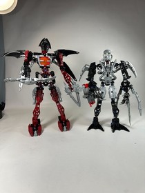 LEGO Bionicle Lot: Makuta Icarax (8953) & Hydraxon (8923) Titan Action Figures