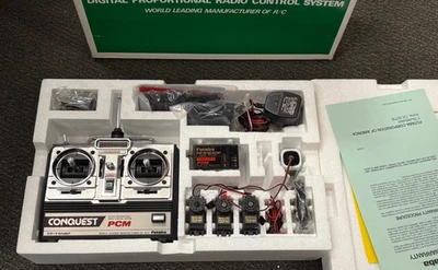 New Futaba Conquest PCM RC Remote Control 72mhz Model Airplane Radio System - Image 1 of 3