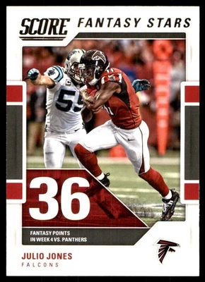 Julio Jones 2017 分数 #4 亚特兰大猎鹰队 NFL 阅读免费送货亲笔签名 Den — 第 1/2 张图片