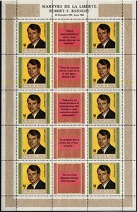 Guinea 509 nuevo como hoja pequeña, Robert F. Kennedy #ND358 - Imagen 1 de 1