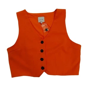 Gilet donna Love Tree arancione con bottoni taglia large con bottoni extra. Nuovo con etichetta - Foto 1 di 6