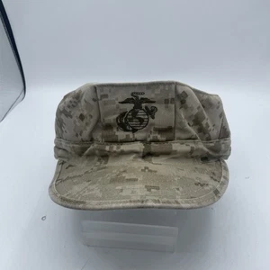 USMC Brown Desert Marine Corps Military Hat Garrison Marpat Cap Sz. XS 1988 - Picture 1 of 5