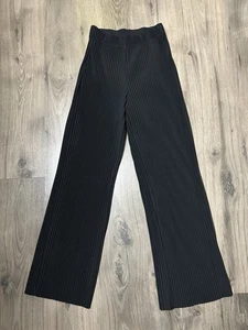 Aritzia Babaton Skilled pantaloni a vita alta fisarmonica pieghettati gamba larga neri taglia S - Foto 1 di 5