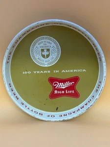 Vintage 1955 Miller High Life The Champagne of Beer 12" Metal Serving Tray - Picture 1 of 10