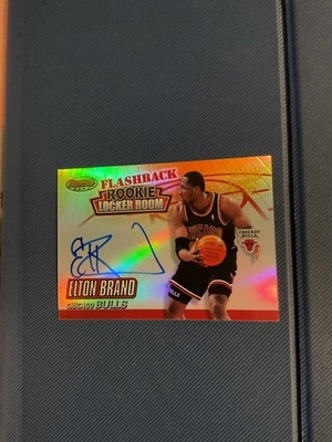 Tarjeta autografiada 2000-01 Bowman's Best Elton Brand Locker Room Rookie Flashback Foto 1 de 2