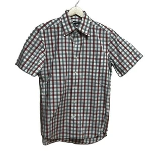 Auth Aquascutum - Red White Gray Men's Shirt - Picture 1 of 6