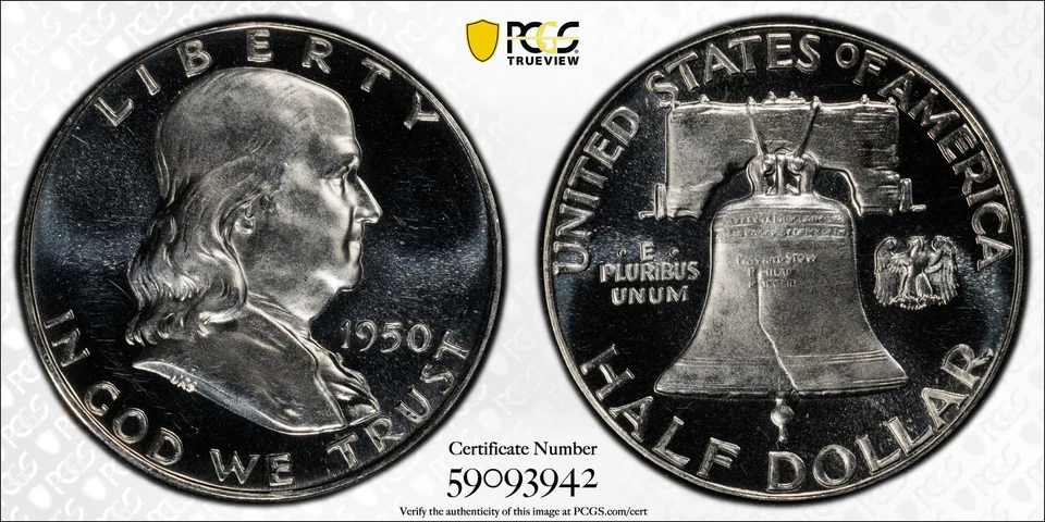 1950 P Half Dollars Franklin PCGS PR-64 CAM - Image 1 of 1