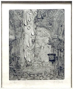 Hans-Georg Rauch Tr_nen 1977 Signed Numbered Limited Edition Etching - Picture 1 of 6