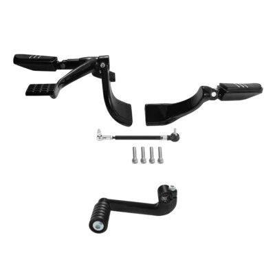Juego de estriberas de palanca de cambio de control medio aptas para Harley Sportster XL883 1200 04-13 Foto 1 de 4