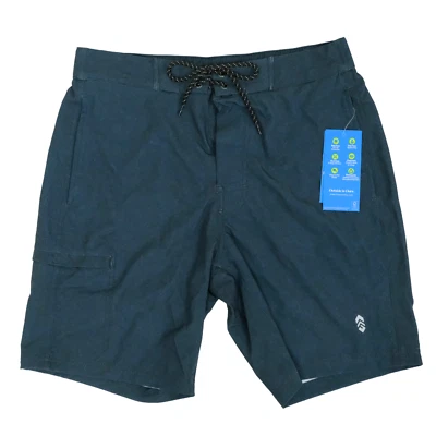 Boardshort Free Country Hydroflx para hombre con forro de malla incorporado azul marino medianoche pequeño Foto 1 de 4