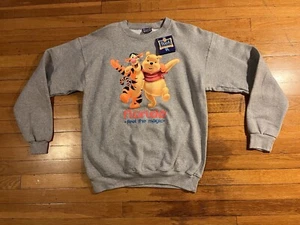 VINTAGE Winnie The Pooh Tigger 100 Acre Collection Sweater Women’s Medium Grey - Picture 1 of 14