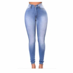 Basic Women Skinny Jeans Slim fit elastic High Waist Ladies' jeans fit in (S-5XL - Picture 1 of 2