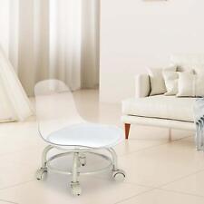 Rolling Stool 360° Rotating with Backrest for Barber Shop Fitness Home