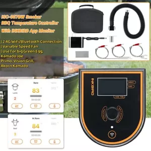 Bluetooth Smoker Temperature Controller Wireless Meat Thermometer Exhaust Fan US - Picture 1 of 22