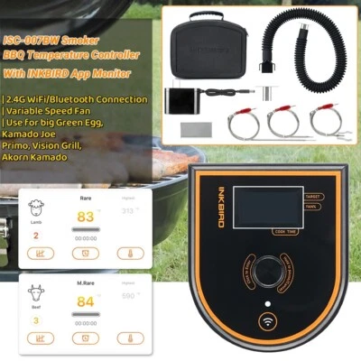 Bluetooth Smoker Temperature Controller Wireless Meat Thermometer Exhaust Fan US - Image 1 of 4