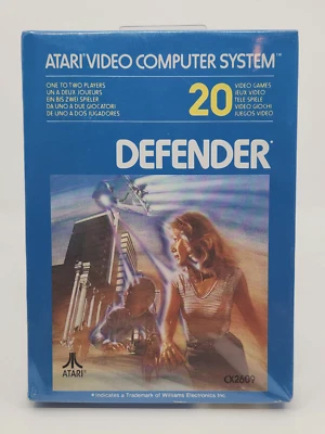 Atari 2600 Boxed Video Game Cartridge - Defender (Corp Blue Cart) - New Sealed - Image 1 of 2