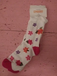 NEW nwt 1 pair socks Gymboree size 5-7 tropical flowers pink orange girls - Picture 1 of 1