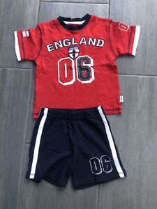 ENGLAND 06 BHS 2006 Football Tshirt & Shorts AGE 4-5 Years Top VGC