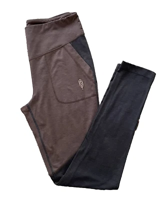 INDYGENA Brown & Gray Block Athleisure Leggings Women's S EC - Image 1 of 4
