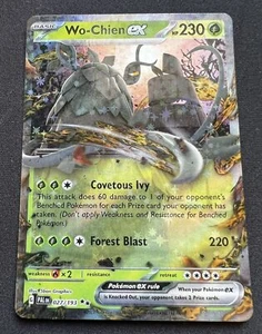 Pokemon SV02: Paldea Evolved Doble Raro Holofoil Wo-Chien ex 027/193 Casi Nuevo - Imagen 1 de 2