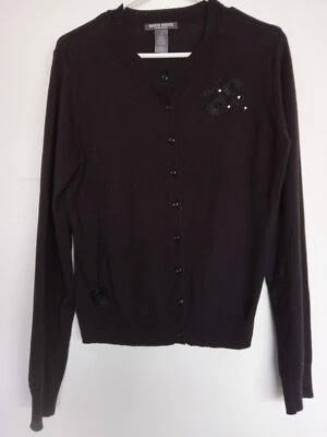 Cárdigan negro talla M (verdadero) con diseño bordado. Por Bisou Bisou Foto 1 de 4