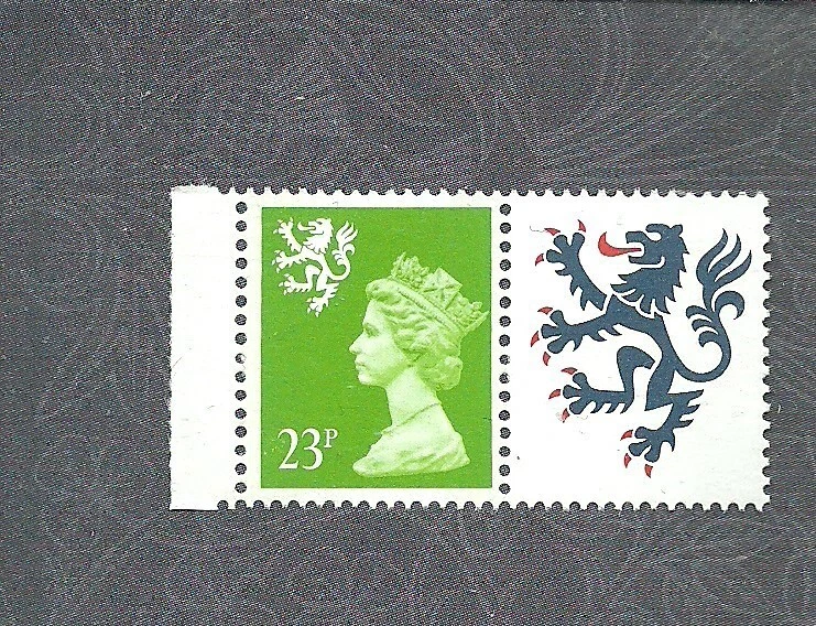 Scotland Machin LABEL + 23P SE TENANT FCP PVA 2B QUESTA LITHO MNH - Image 1 of 1