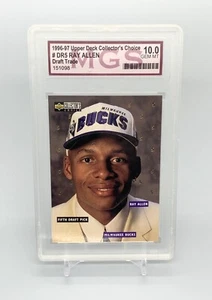 96-97 UD Collector's Choice Ray Allen Draft Redemption Rookie #DR5 Pop 1! MGS 10 - Picture 1 of 4