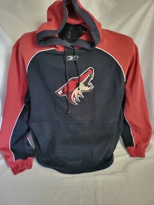 Felpa con cappuccio pullover Arizona Coyotes NHL Reebok rossa/nera (taglia M) - Foto 1 di 6