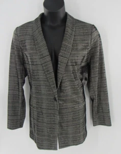 Apt. 9 Houndstooth Plaid Blazer Jacket Women's Black White Brown Size: XL NEW - Picture 1 of 5