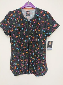 Dickies Contemporary Dynamix Scrub Top #DK776, Size XS, Color ~ Multi DSSO, NWT - Picture 1 of 12