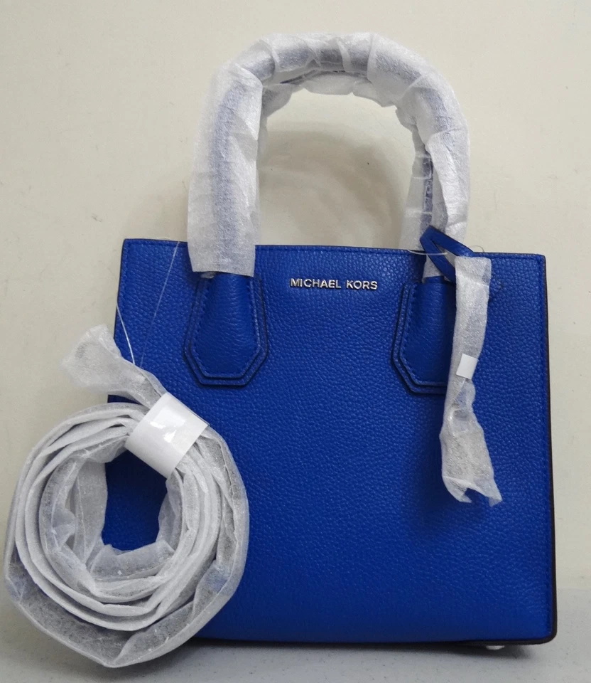 Michael Kors Studio Mercer Medium Messenger Electric Blue 30f6sm9m2l