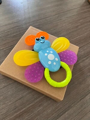 Baby Teether Toy Sensory Silicone Teething Rings Nibbles Textured Easy Handles - Image 1 of 2