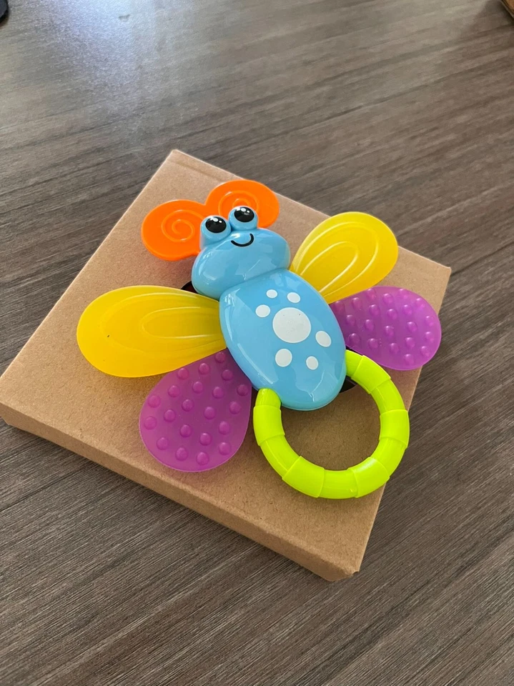 Baby Teether Toy Sensory Silicone Teething Rings Nibbles Textured Easy Handles - Image 1 of 2