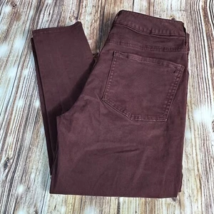 American Eagle HI RISE JEGGING pantaloni denim jeans marrone donna taglia 6 28x29 - Foto 1 di 8