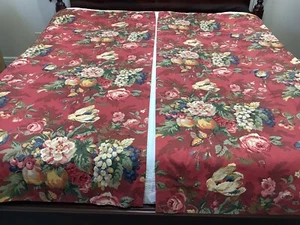 Queensland Crimson Pair of Drapery Panels from Calico Corners 48x83 - Picture 1 of 8