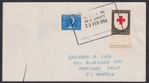 NEDERLAND: (14788) M.S. DELFT PAQUEBOT COVER 1954 - Picture 1 of 2