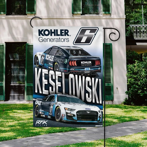 Brad Keselowski #6 Home Decor Double-Sided Garden Flag For Fan Racing Cover