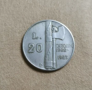 20 LIRE Commemorative Medal of Vittorio Emanuele lll - 1922 1923 good condition - Picture 1 of 4