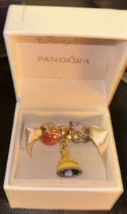 Disney Pandora Charm Gift Set - Beauty & the Beast 3 charm set NIB - Picture 1 of 2