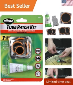 Tube Rubber Patch Kit - 7-Piece Set for Bicycle & Inflatable Repairs - Picture 1 of 8