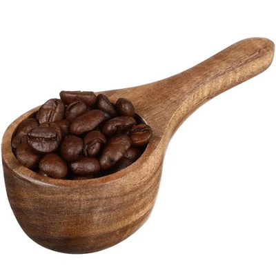 1PC kitchen baking Wood Wooden Coffee Scoop Flat Wooden - Image 1 of 2
