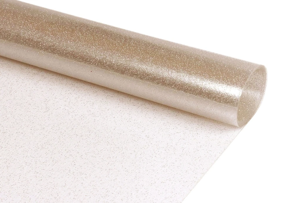 Copritavolo Tovaglia PVC Trasparente Oro Natale Tovaglia Protettiva Antimacchia - Immagine 1 di 1